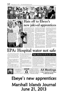Ebeye's new apprentices.  Marshall Islands Journal